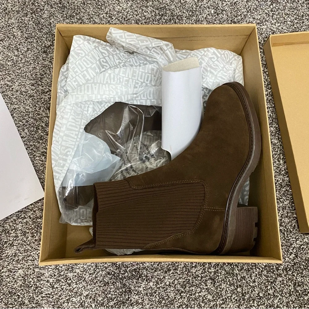 Steve Madden Kiley Brown Suede‎ Bootie NEW IN BOX Womens 8.5